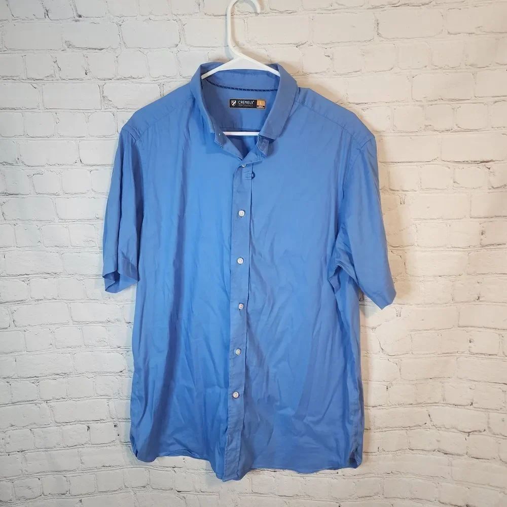 Daniel Cremieux Performancr Men's Sky Blue Button Down Shirt, Size Large